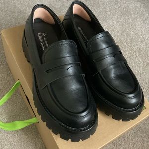 Call it Spring Vegan Loafer Shylo Black Platform